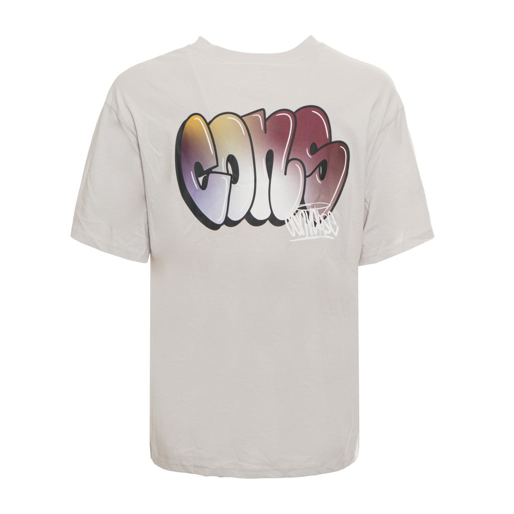 Converse T-shirt met ronde hals en print – Grijs