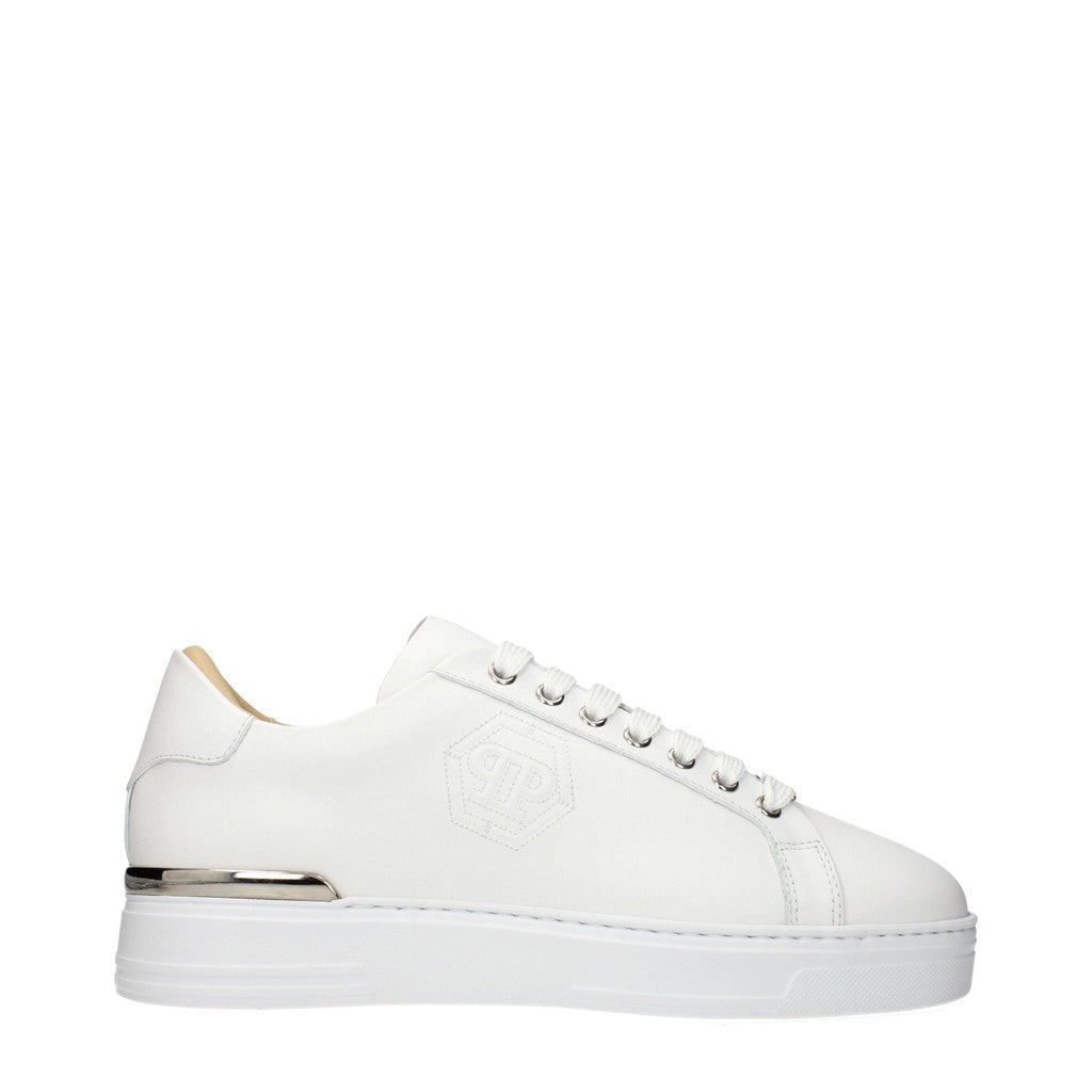 Philipp Plein Sneakers met zilverkleurige details – Wit
