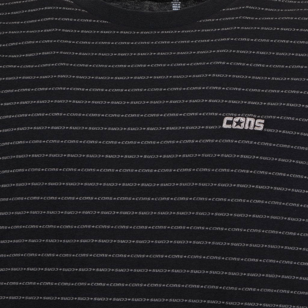 Converse Tweekleurig T-shirt met geborduurd logo – Zwart