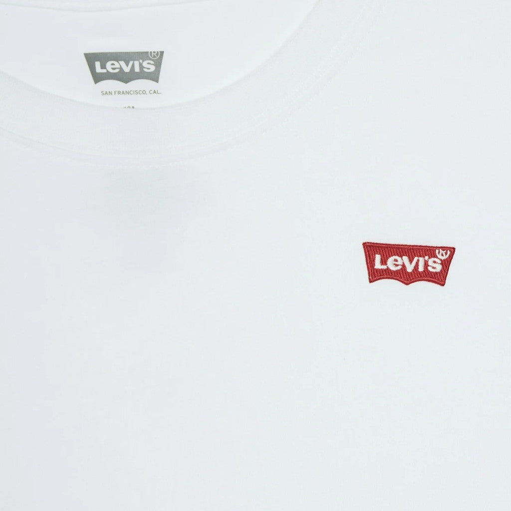 Levi's Kids T-shirt met lange mouwen en geborduurd logo – Wit