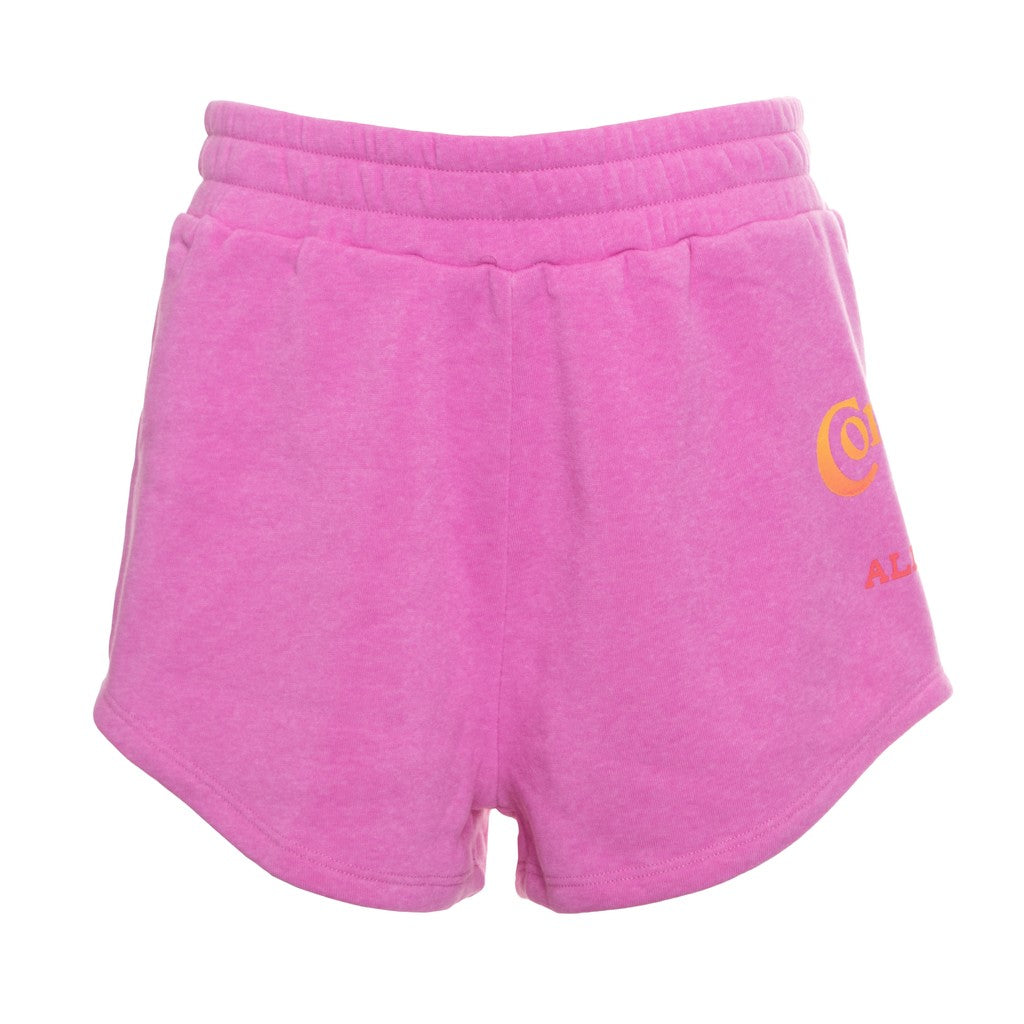 Converse Effen short met bedrukt logo – Fuchsia