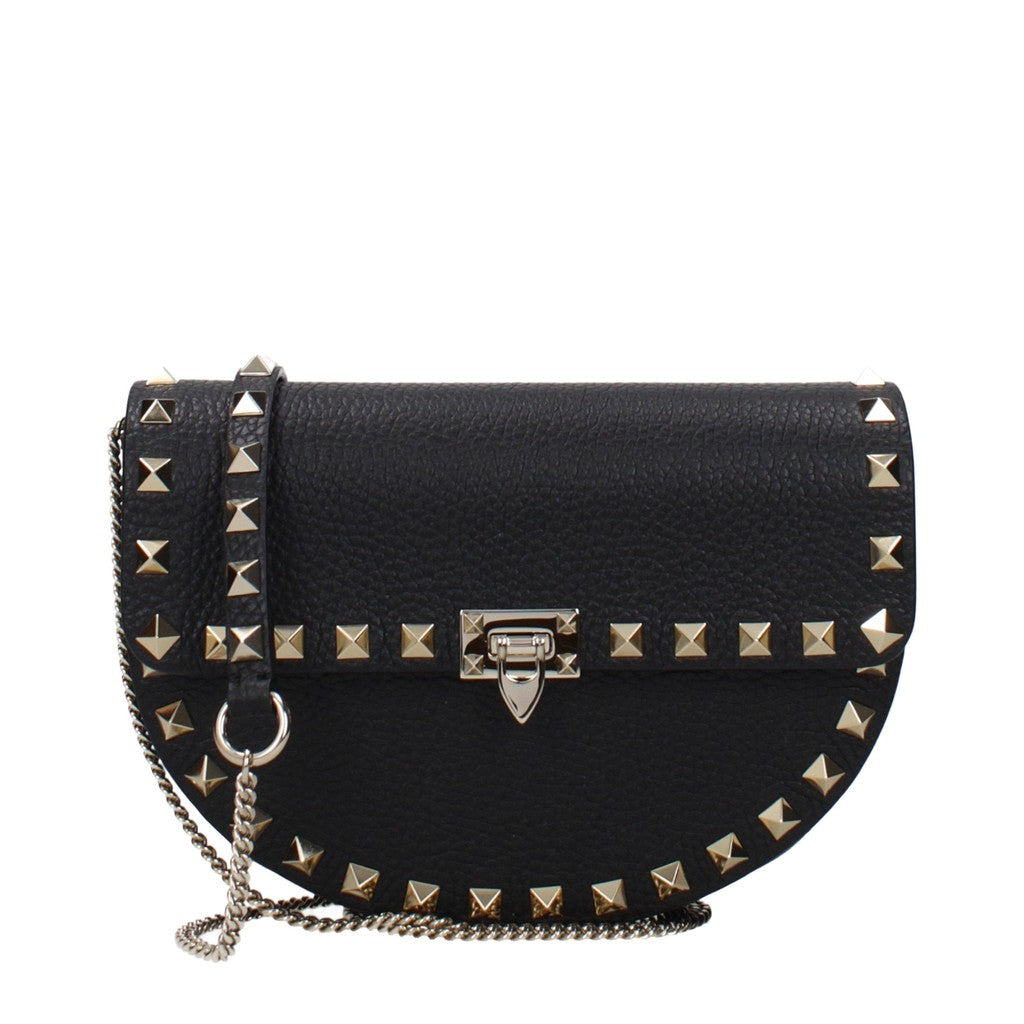 Valentino Garavani Kleine leren crossbodytas – Zwart