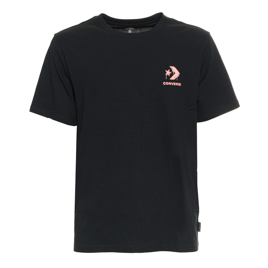 Converse T-shirt met print en bedrukt logo – Zwart