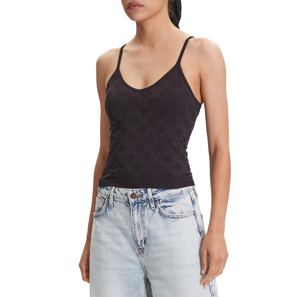Guess Top met logo – Zwart