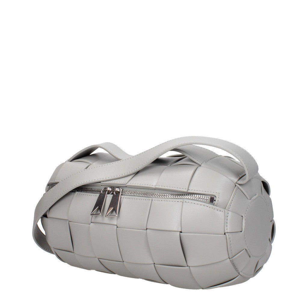 Bottega Veneta Ruime crossbodytas met zilverkleurige details – Grijs