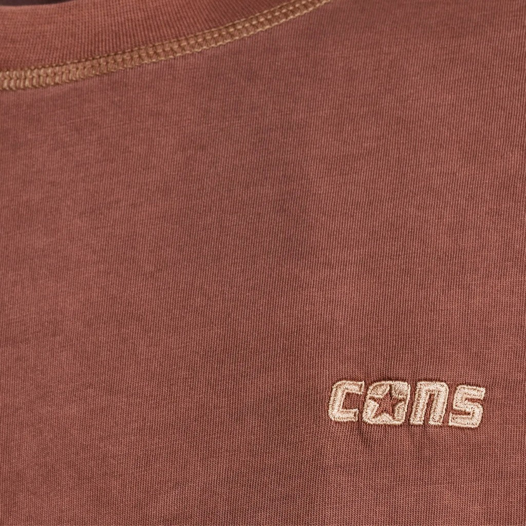 Converse T-shirt met ronde hals en geborduurd logo – Bruin