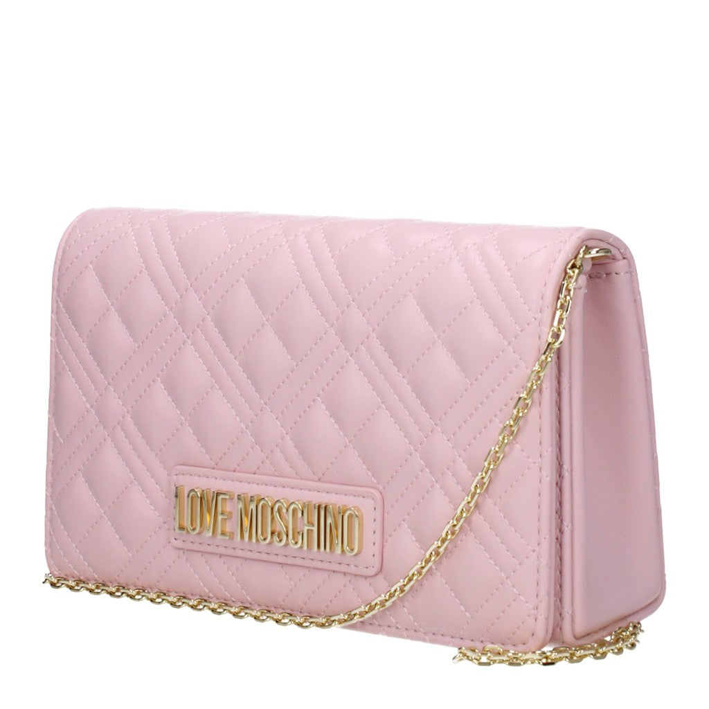 Love Moschino Crossbodytas met goudkleurige details – Roze