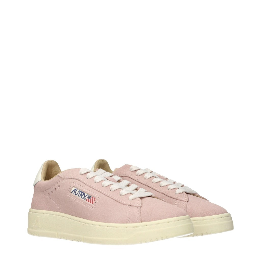 Autry Dallas Sneakers met veters en ronde neus – Roze