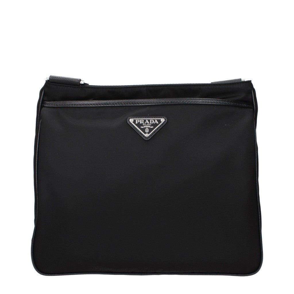 Prada Re-Nylon Schoudertas met ritssluiting – Zwart