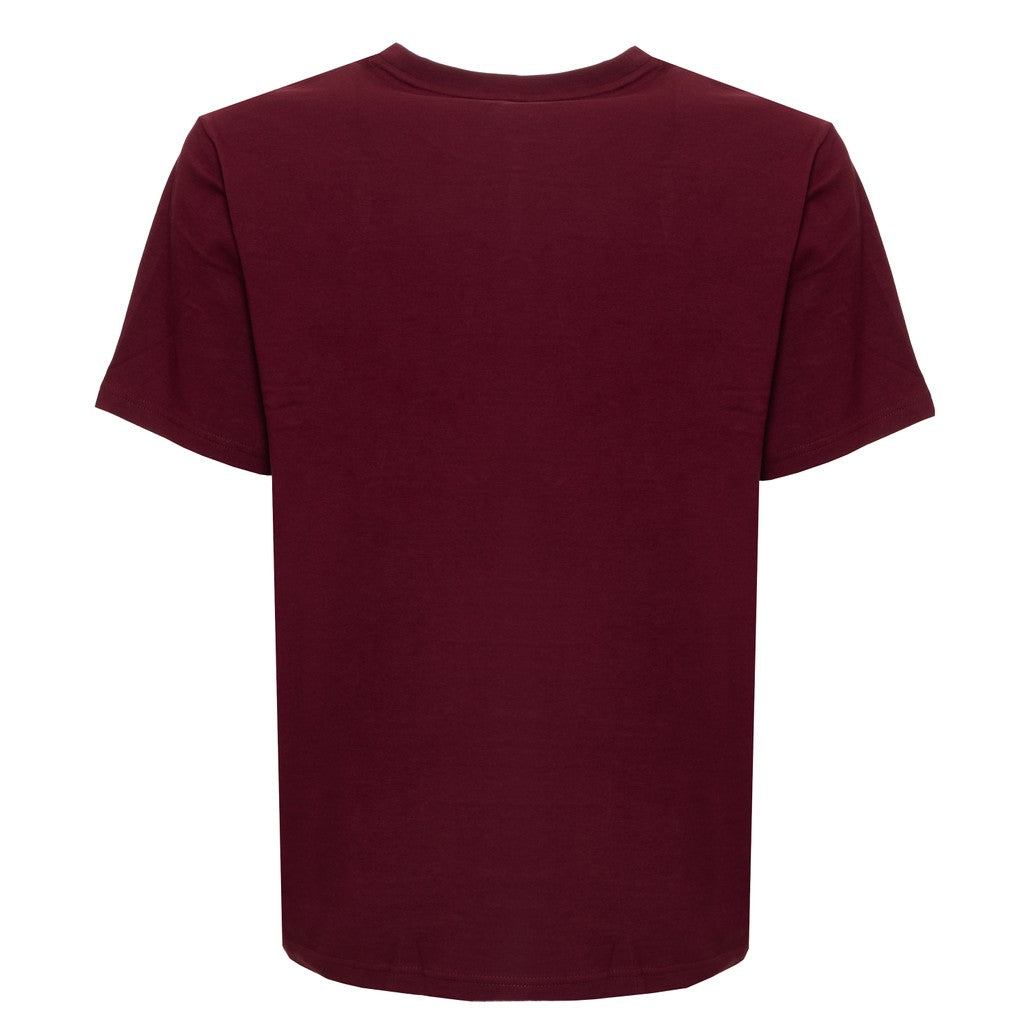 Converse T-shirt met ronde hals en bedrukt logo – Bordeauxrood