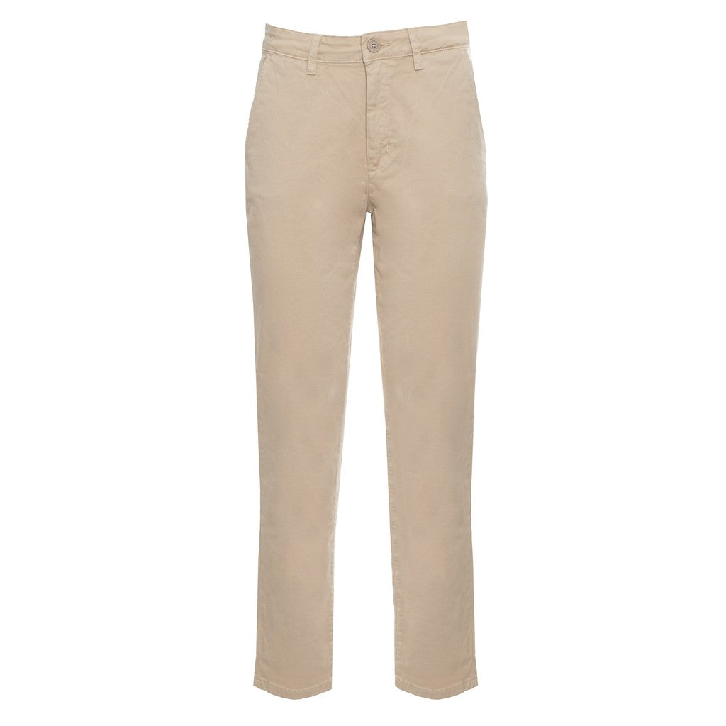 Guess Broek met vier zakken en logo – Zand