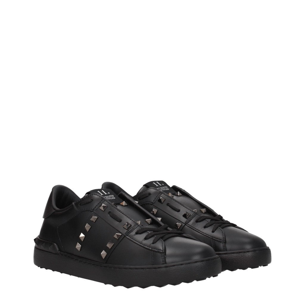 Valentino Garavani Rockstud Leren sneakers – Zwart