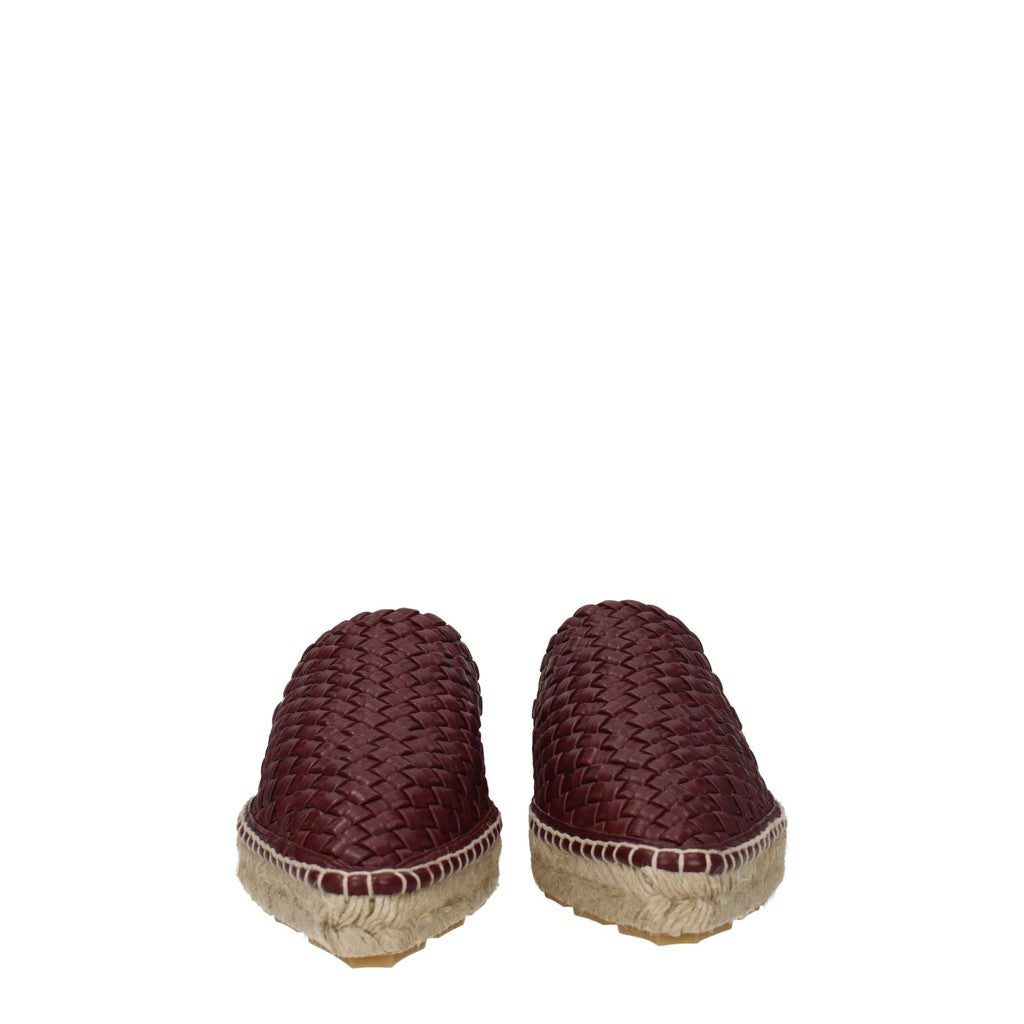 Bottega Veneta Leren muiltjes met puntige neus – Bordeaux