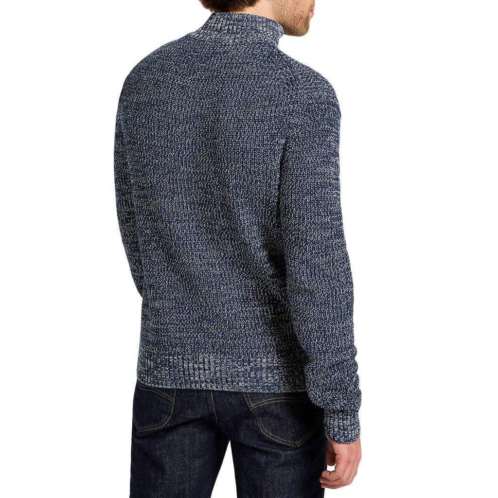 Lee Gebreide trui met halve rits – Blauw