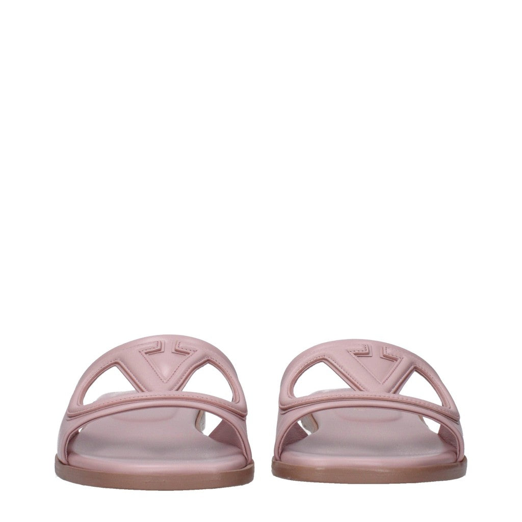 Valentino Garavani Sandalen met open neus en leren zool – Roze