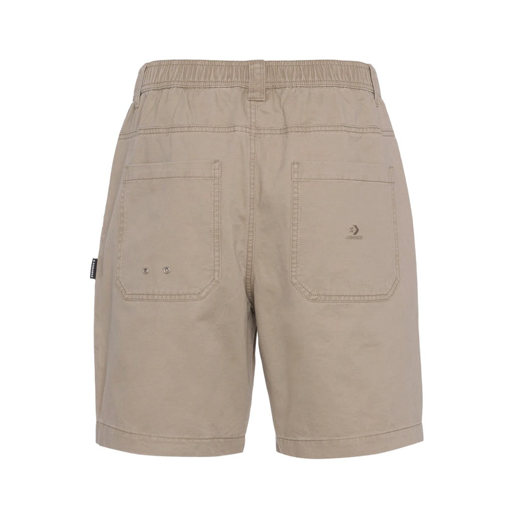 Converse Bermuda short met knoop- en ritssluiting en logo – Beige