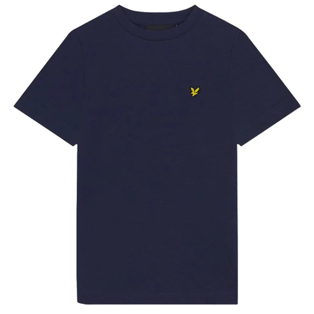 Lyle & Scott Kids T-shirt met ronde hals en logo – Marineblauw