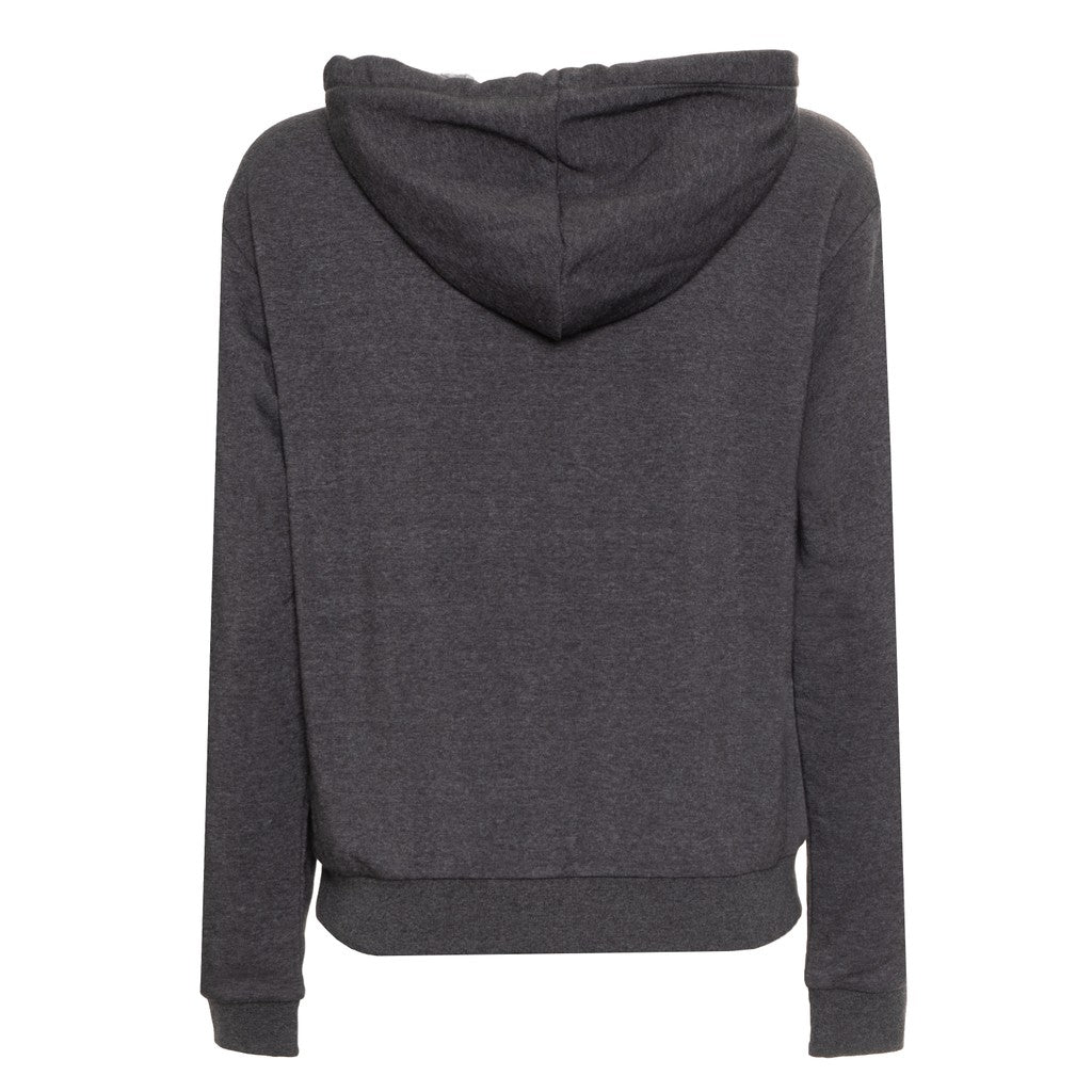 Converse Tweekleurige hoodie met fleece en bedrukt logo – Zwart