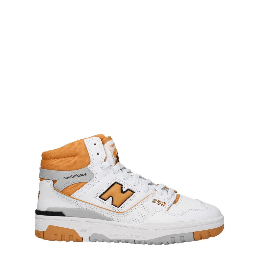 New Balance 650 Sneakers van leer en stof – Wit / Oranje