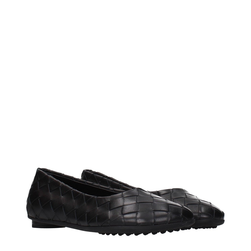 Bottega Veneta Ballerina's met ronde neus en rubberen zool – Zwart
