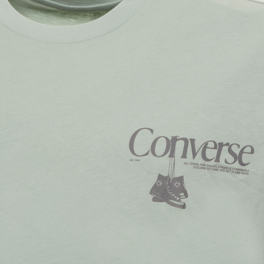 Converse T-shirt met print en bedrukt logo – Groen