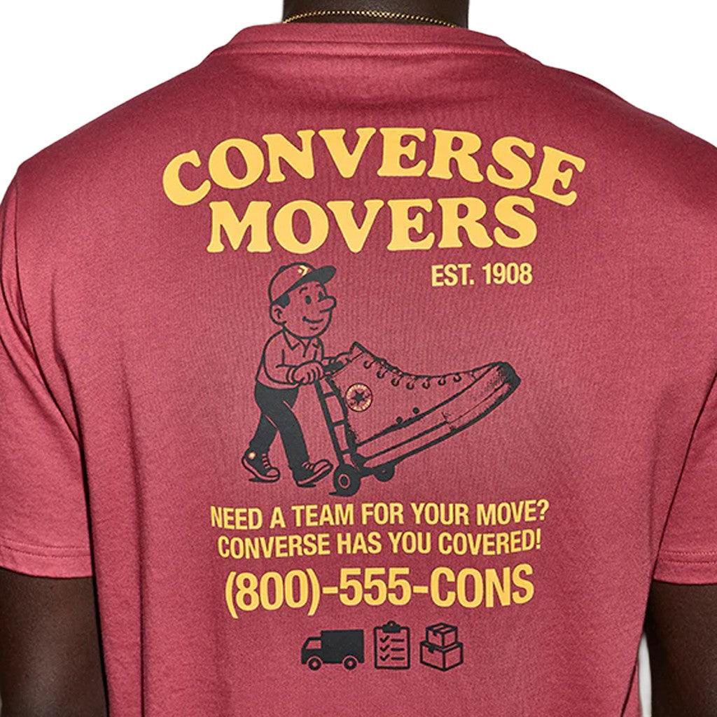Converse T-shirt met ronde hals en print – Rood