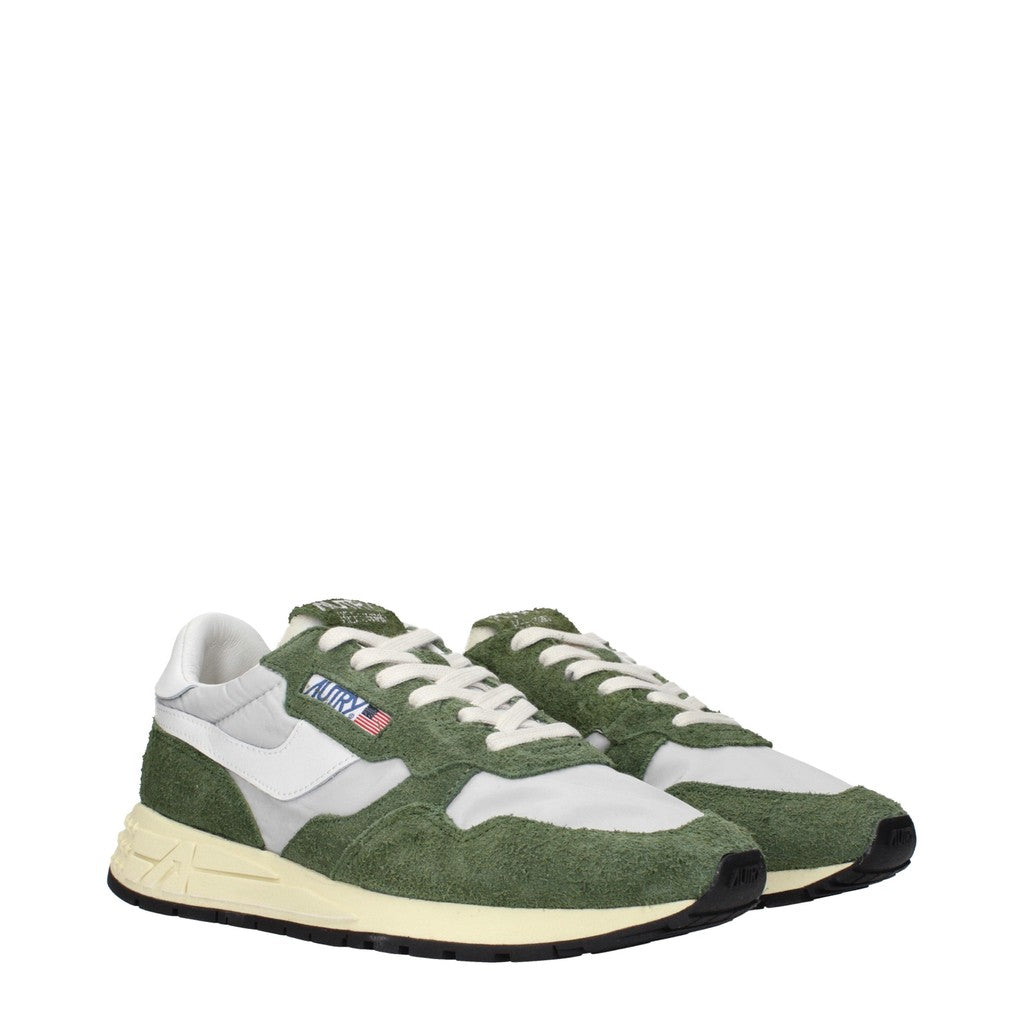 Autry Reelwind Sneakers van suède, textiel en leer – Groen / Grijs