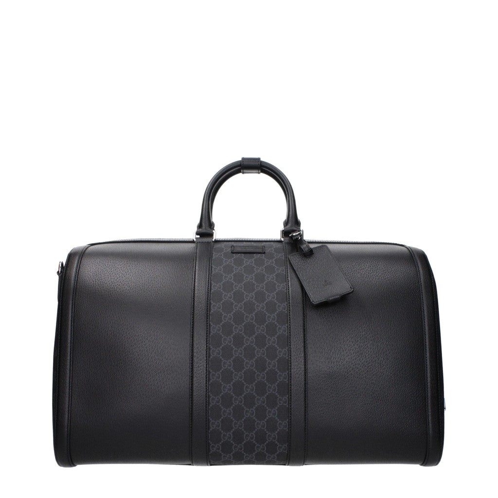 Gucci Ruime duffeltas met zilverkleurige details – Zwart