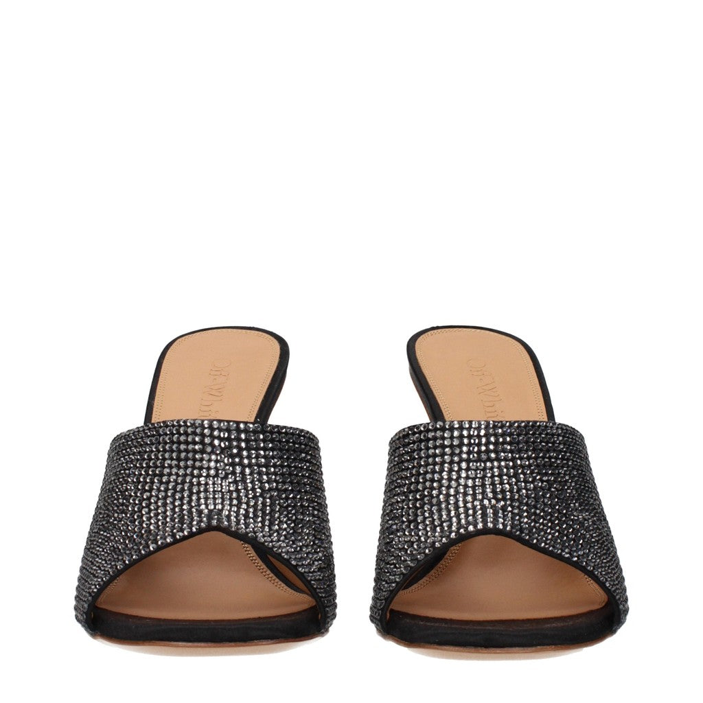 Off-White Sandalen met hak en open teen – Zwart