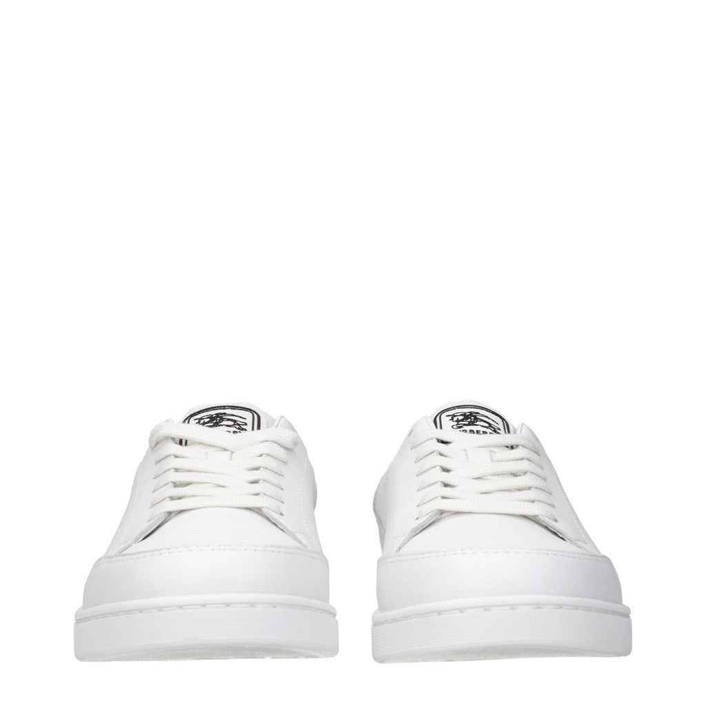 Burberry Sneakers van leer en stof met veters – Wit / Beige