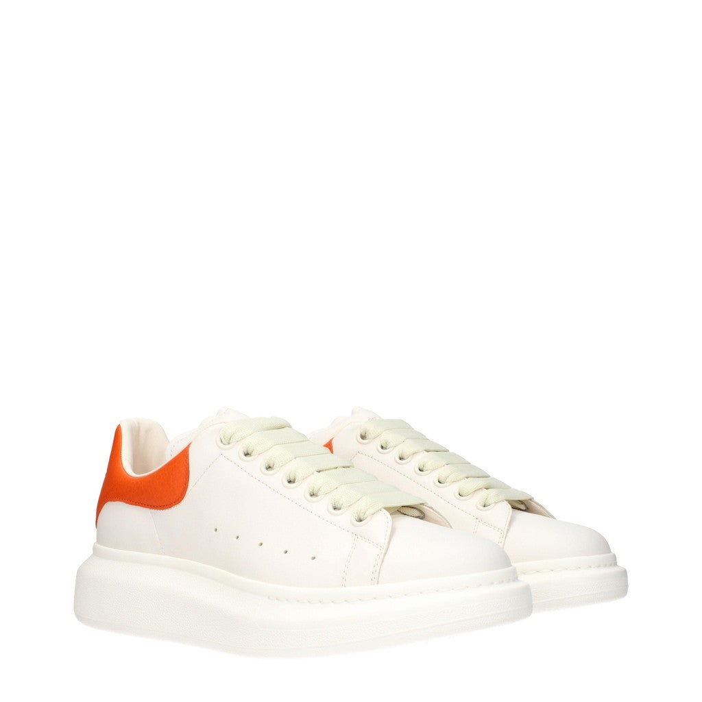 Alexander McQueen Oversized Sneaker met rubberen zool – Wit / Oranje