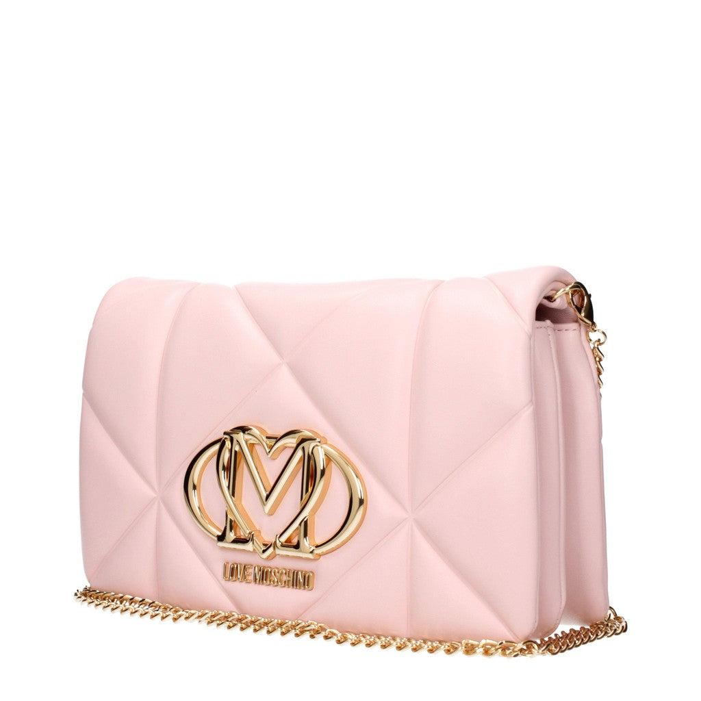 Love Moschino Platte crossbodytas met twee vakken – Roze