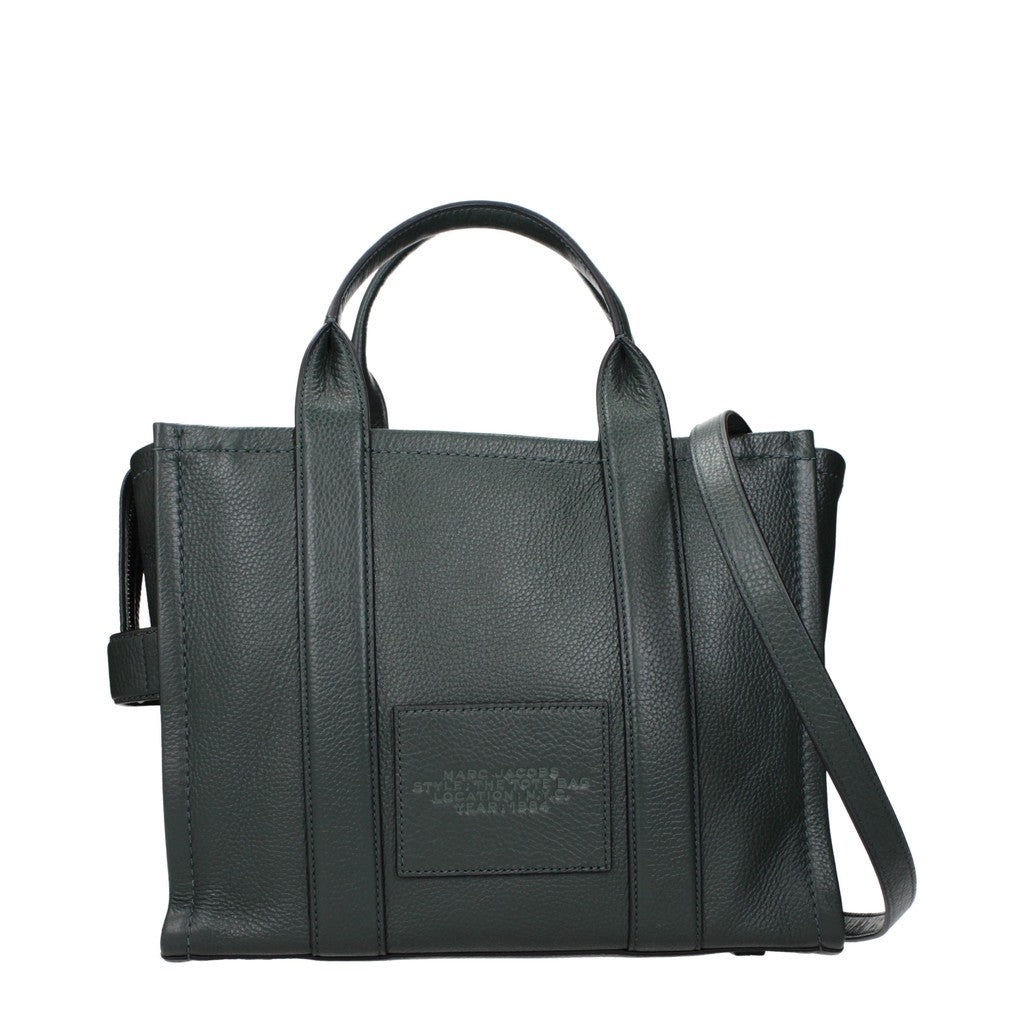 Marc Jacobs The Tote Shopper van leer – Donkergroen