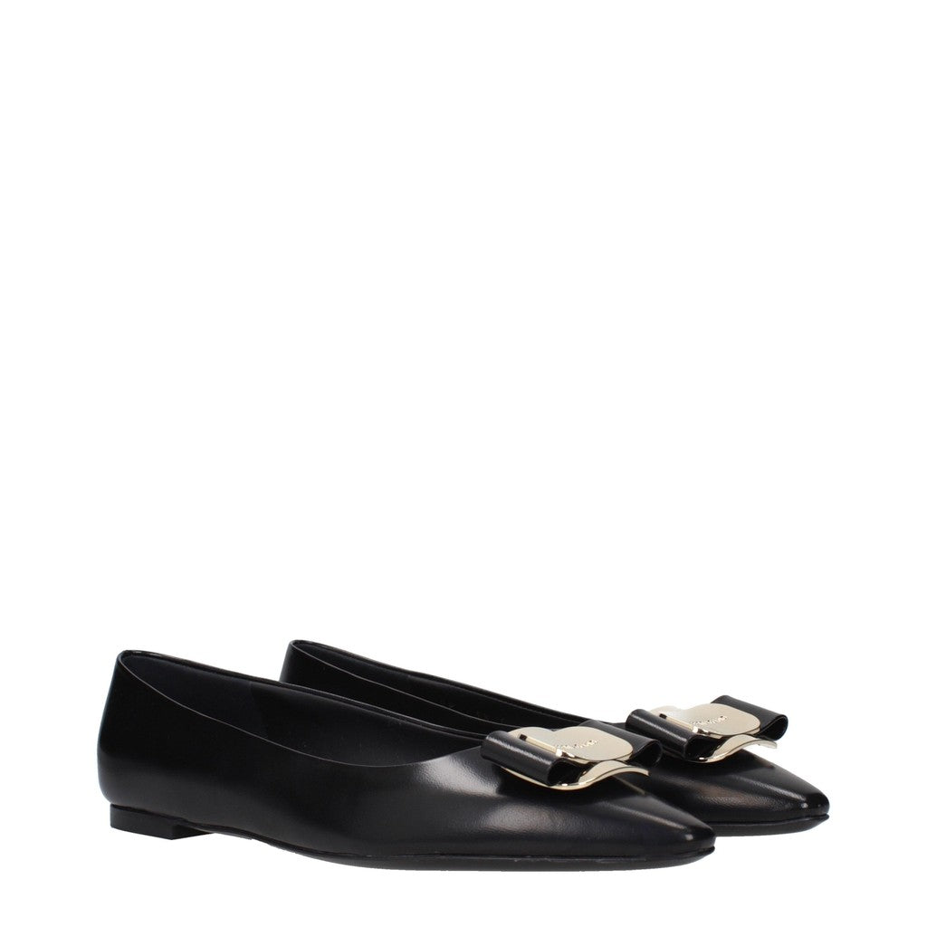 Salvatore Ferragamo Zea Ballerina's – Zwart