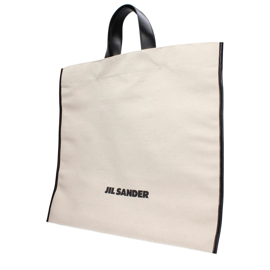 Jil Sander Border Book Square Shopper – Beige / Zwart