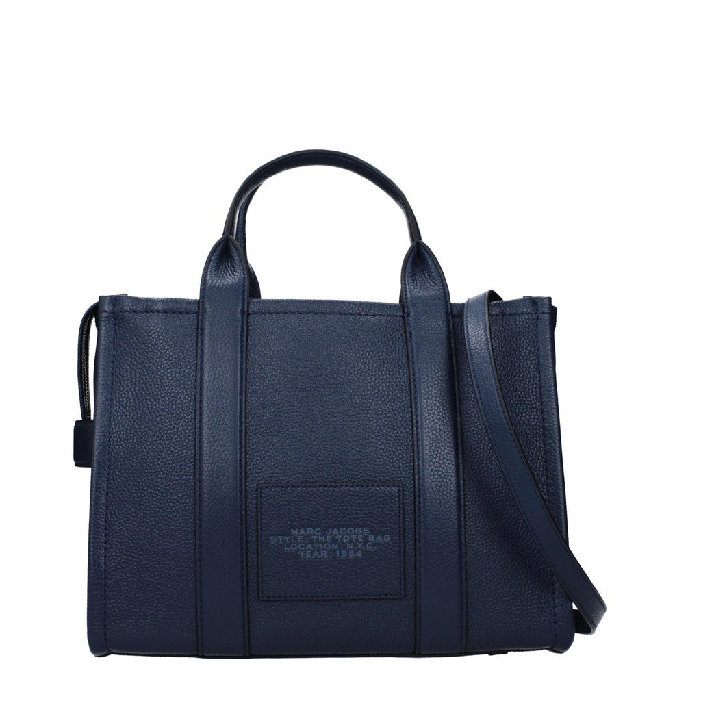 Marc Jacobs The Tote Shopper van leer – Marineblauw