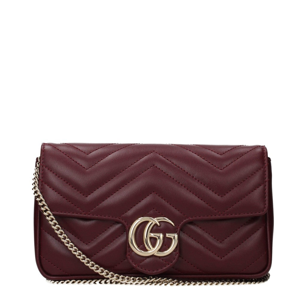 Gucci GG Marmont Platte schoudertas met twaalf kaartvakken – Bordeaux