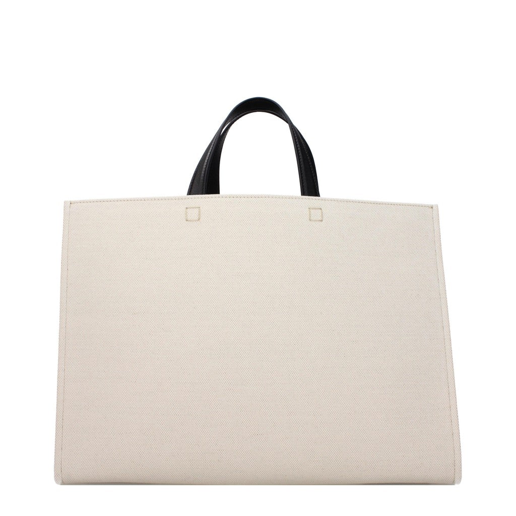 Givenchy G-Tote Shopper van stof en leer – Beige / Zwart
