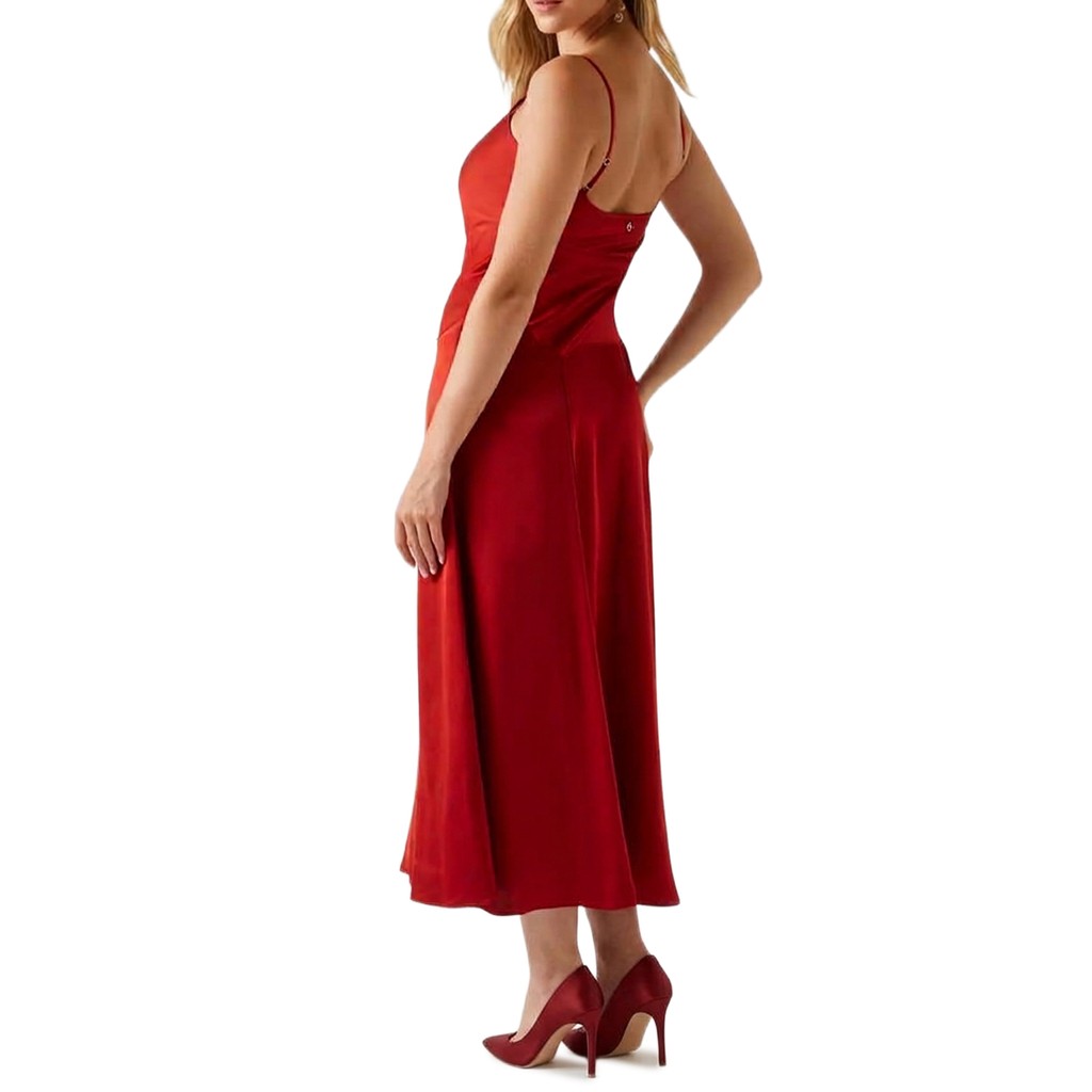 Guess Midi-jurk met bretels – Rood