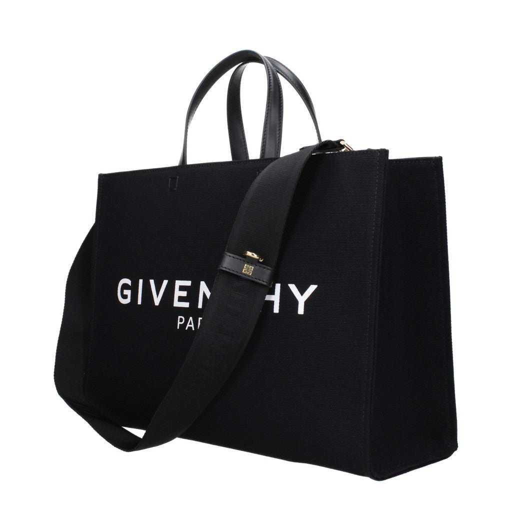 Givenchy G-Tote Shopper van stof en leer – Zwart