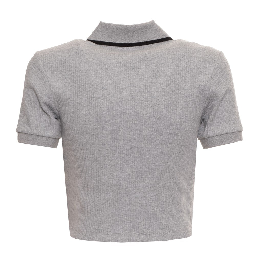 Converse Cropped polo met korte mouwen – Grijs