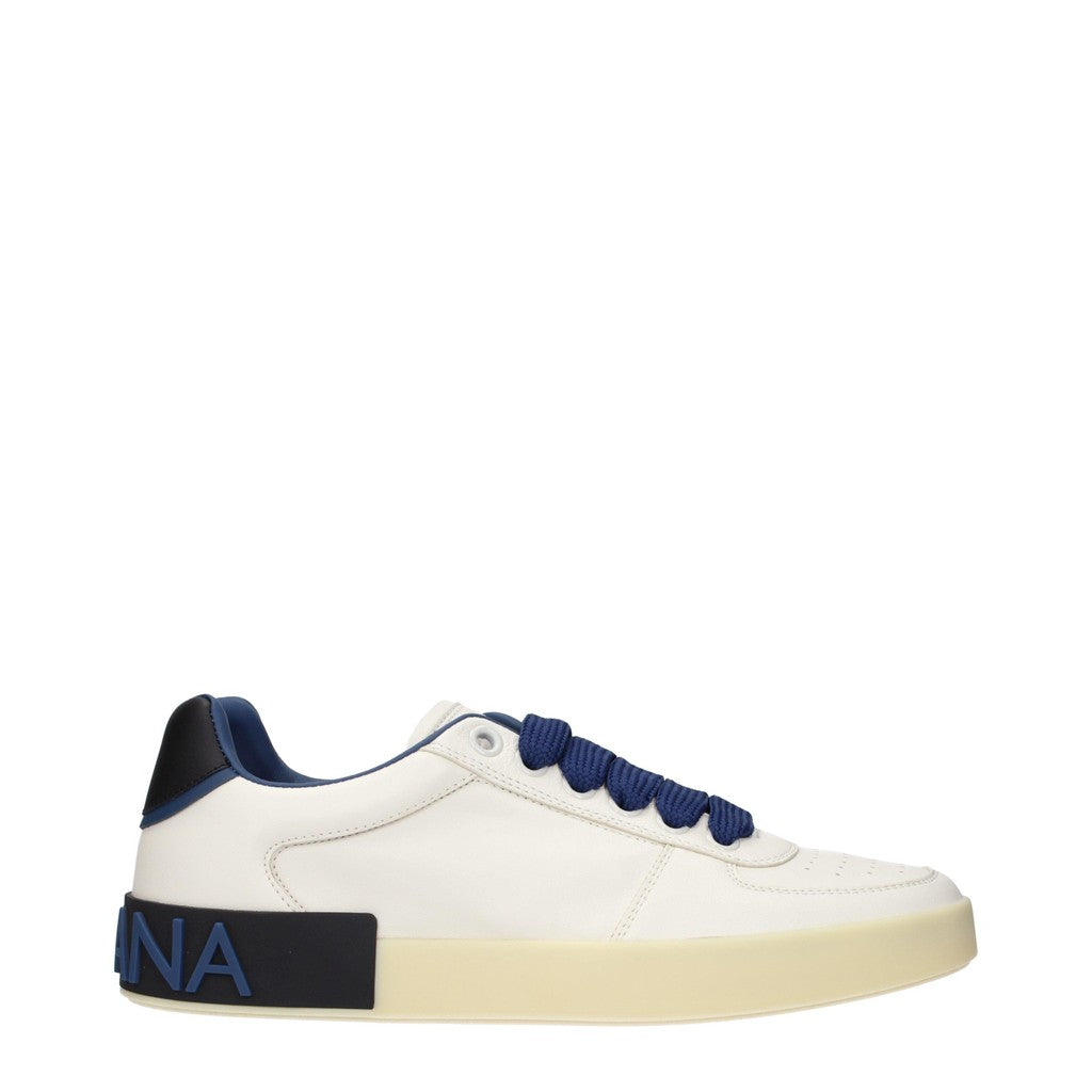 Dolce & Gabbana Sneakers met veters – Wit / Blauw