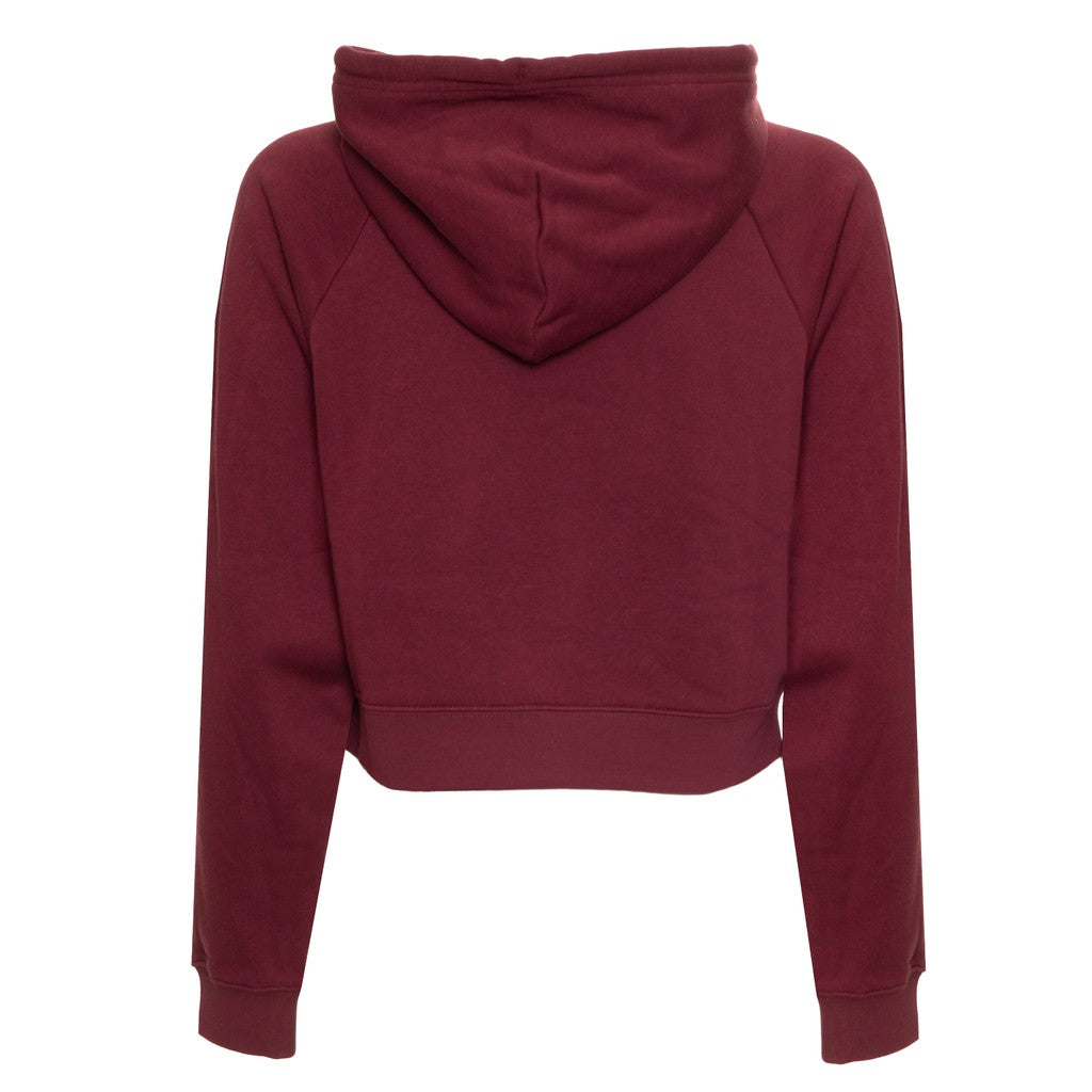 Converse Cropped hoodie met fleece binnenkant en geborduurd logo – Bordeaux