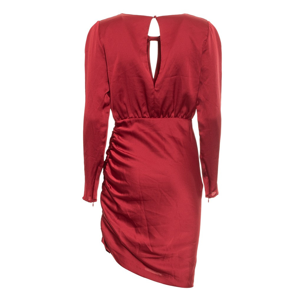 Guess Jurk met lange mouwen en knoopsluiting – Rood