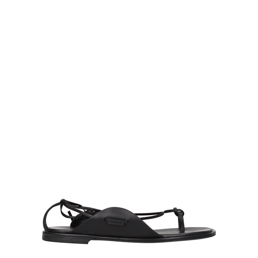 Salvatore Ferragamo Agena Sandalen – Zwart