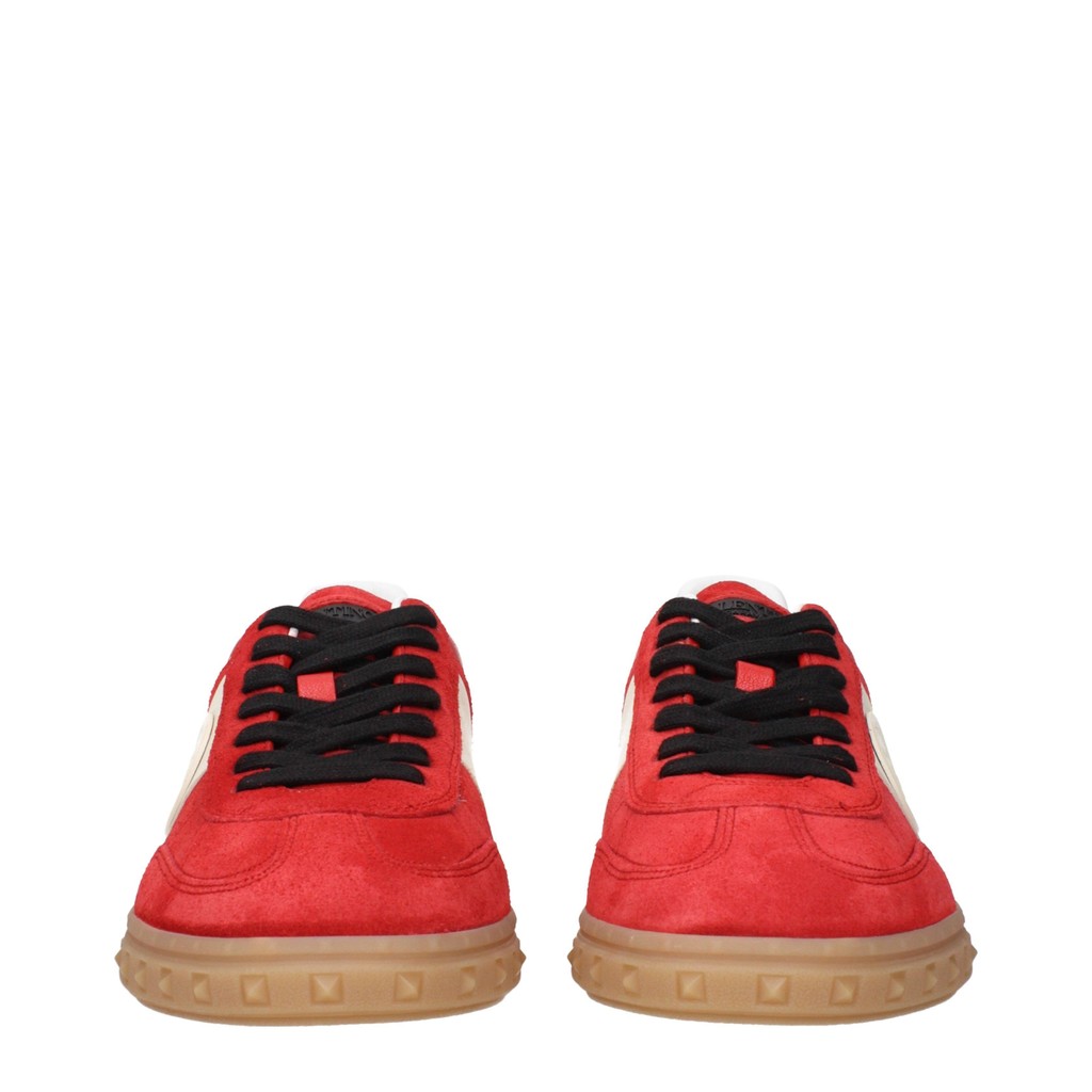 Valentino Garavani Upvillage Sneakers van suède en leer – Rood / Wit