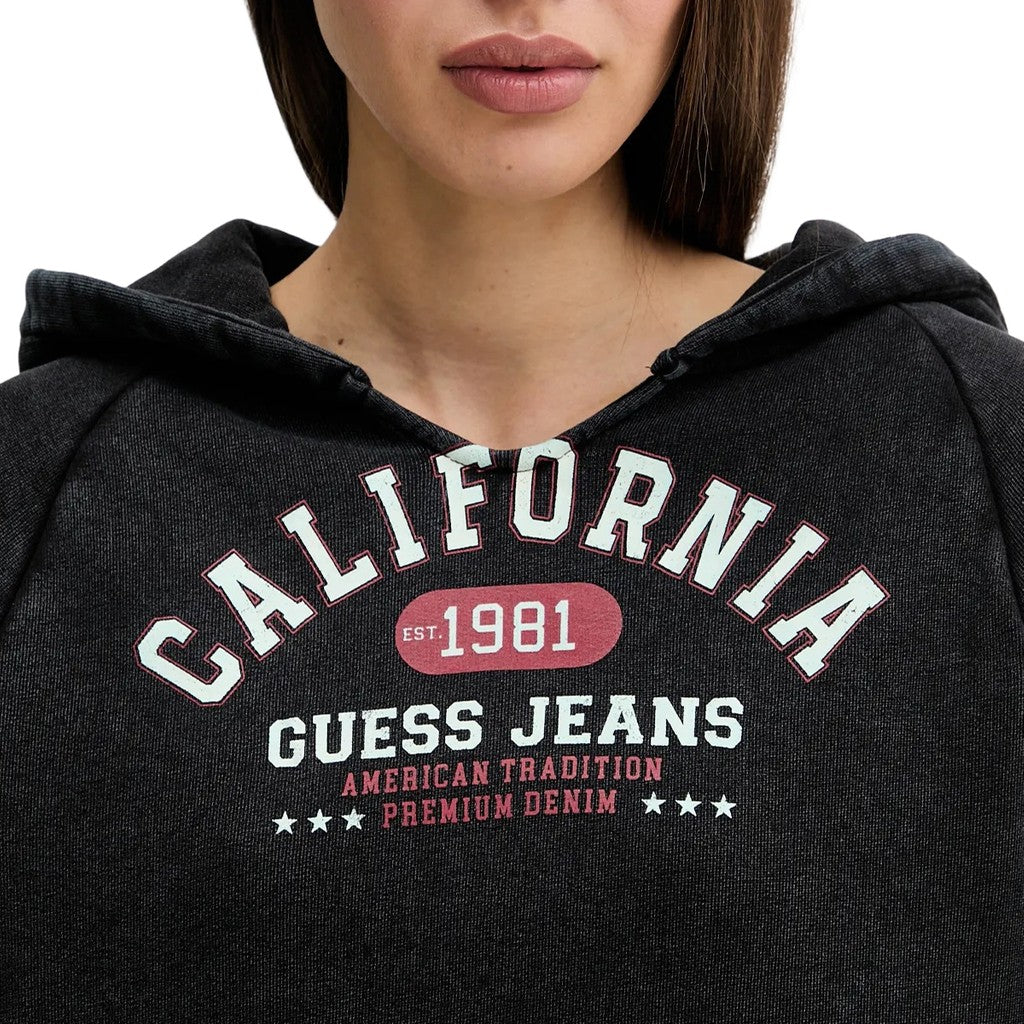 Guess Hoodie met bedrukt logo – Zwart
