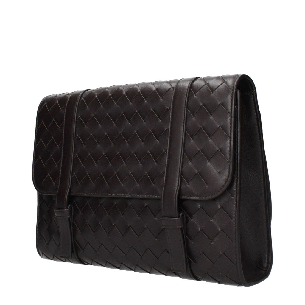 Bottega Veneta Ruime leren crossbodytas – Bruin