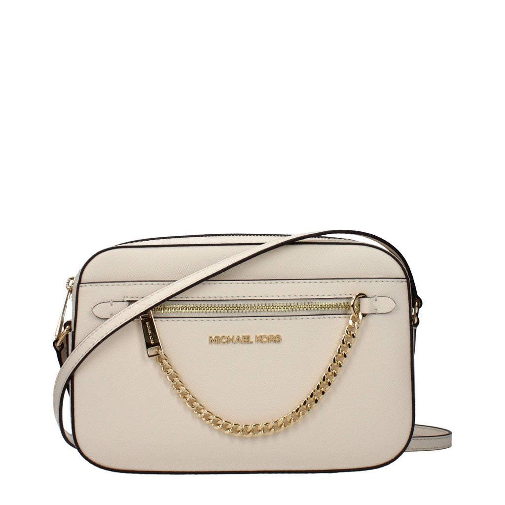 Michael Kors Jet Set Crossbodytas met goudkleurige details – Beige