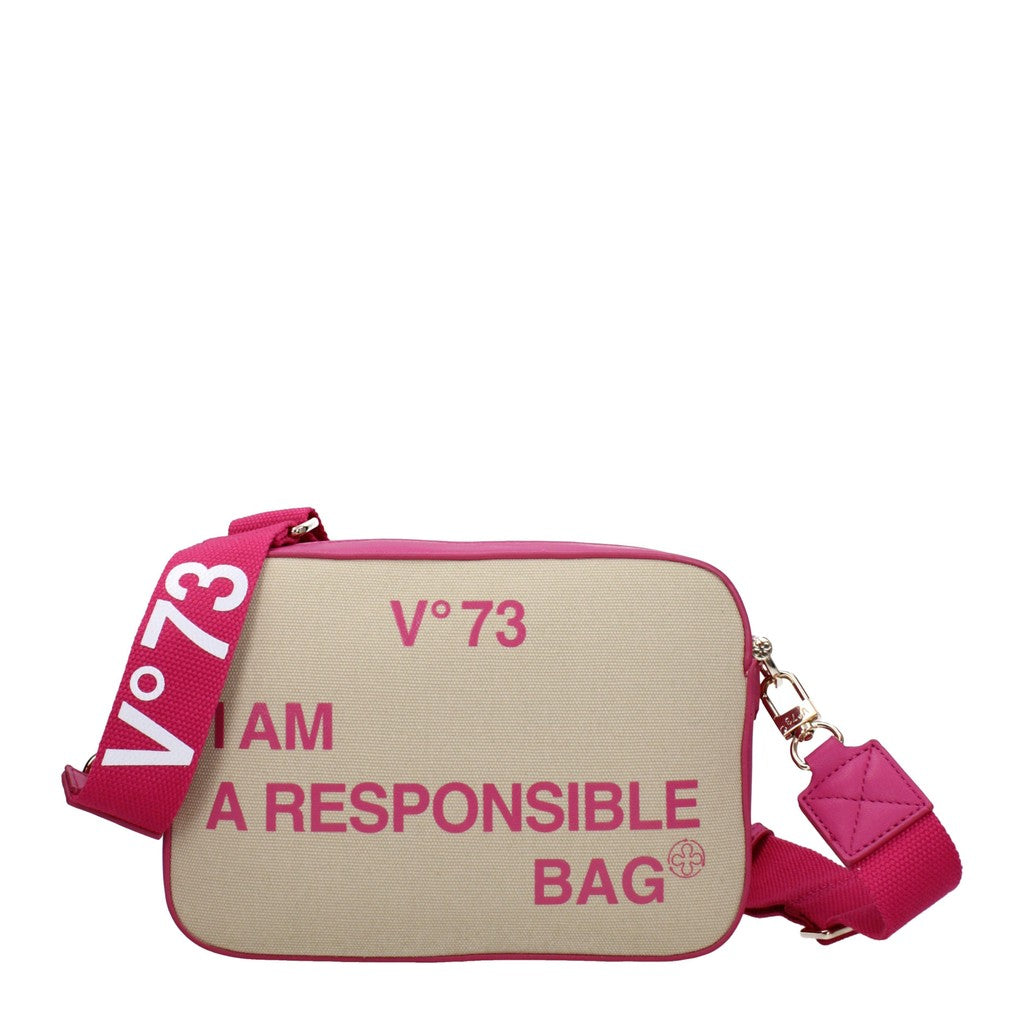 V°73 Responsability Bis Crossbodytas – Beige / Fuchsia